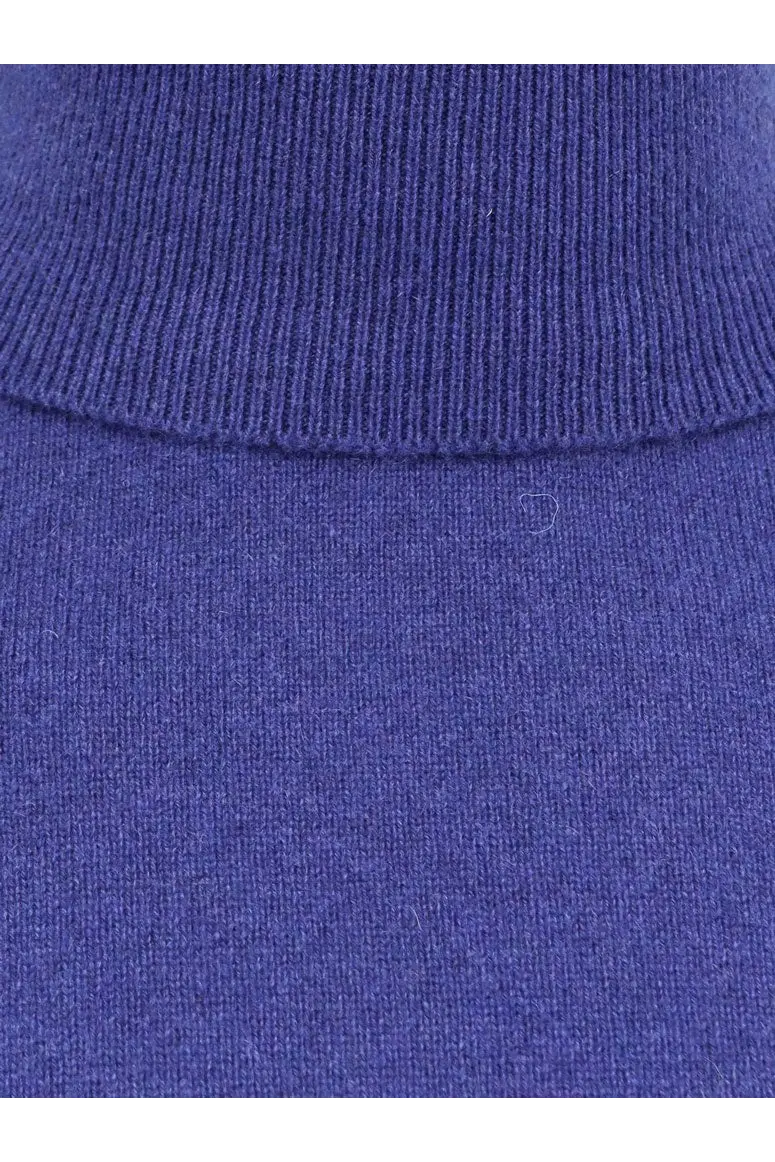 Saint Laurent Men's Certified Cashmere Turtleneck Blue, view 5
