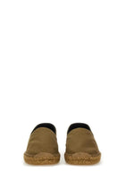 Saint Laurent Men's Cotton Gabardine Espadrille Brown, view 4