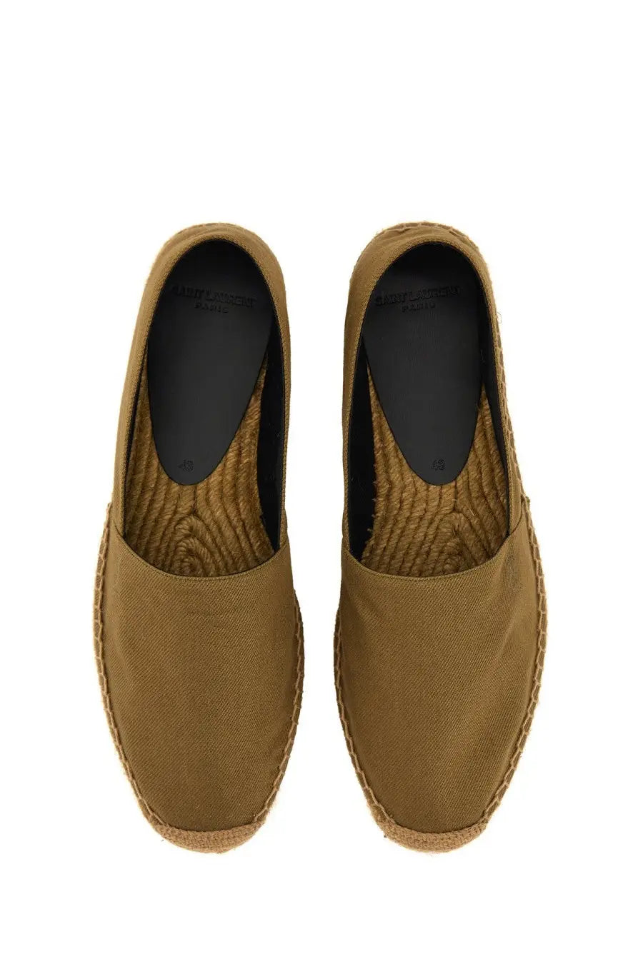 Saint Laurent Men's Cotton Gabardine Espadrille Brown, view 6