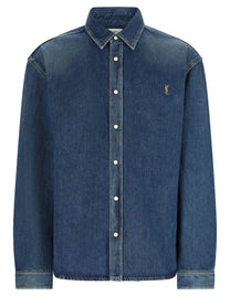 Saint Laurent Men's Denim Colorado Shirt Blue