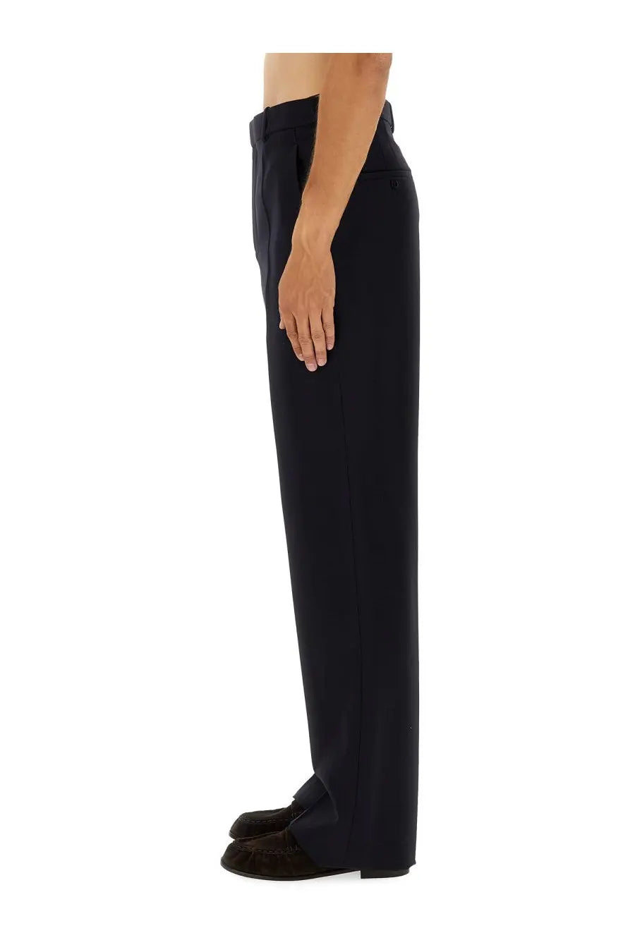Saint Laurent Men's High Waist Pants Blue, view 3