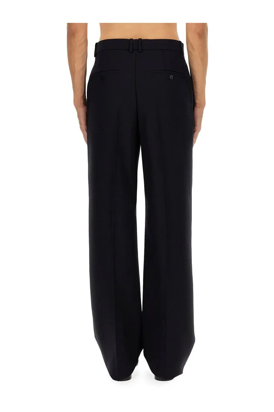 Saint Laurent Men's High Waist Pants Blue, view 4