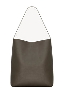 Saint Laurent men’s hobo bold bag green minimalist olive green leather tote bag with sleek curved top handle