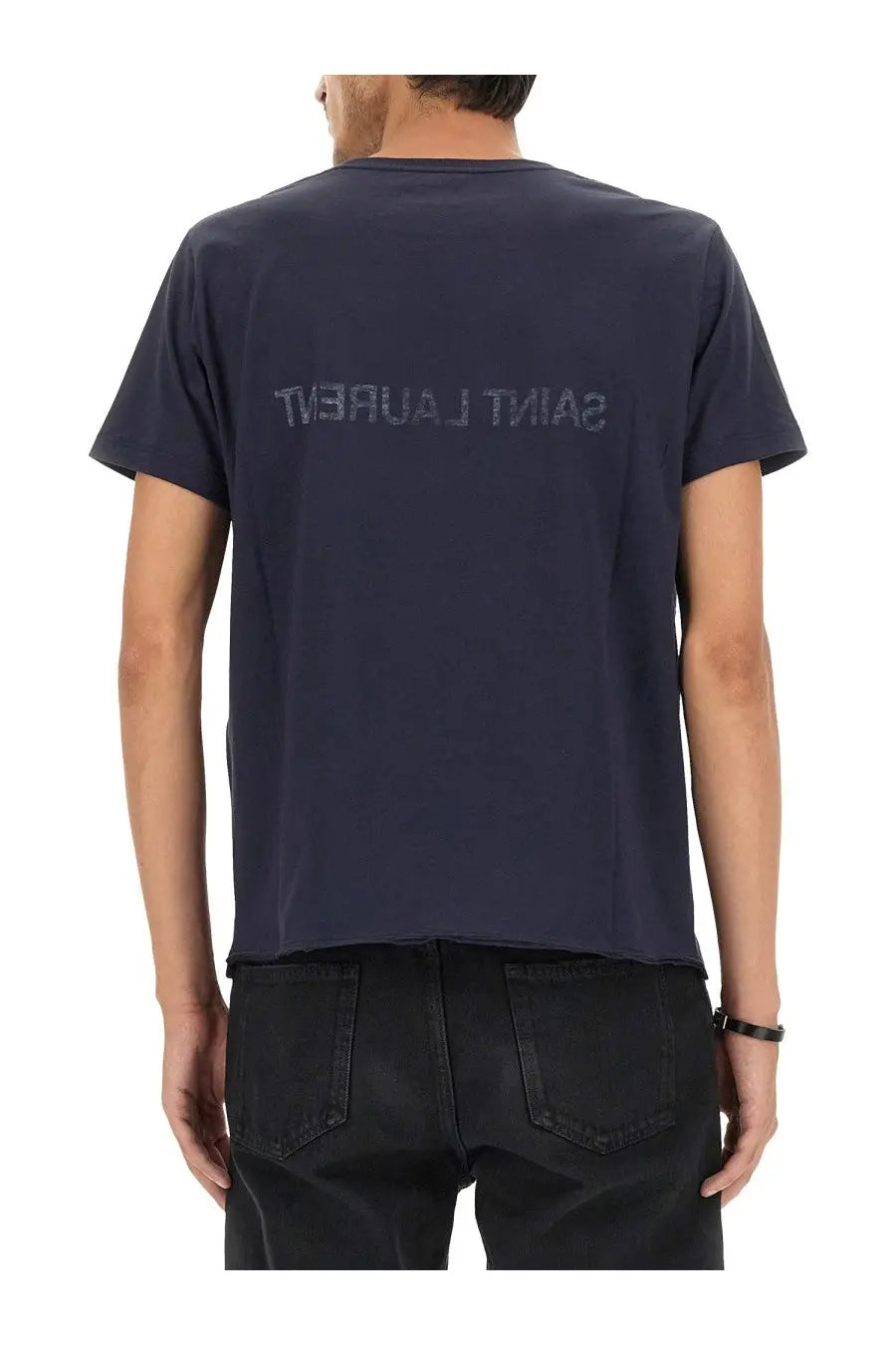Saint Laurent Men's Inverted Shirt Blue, view 4