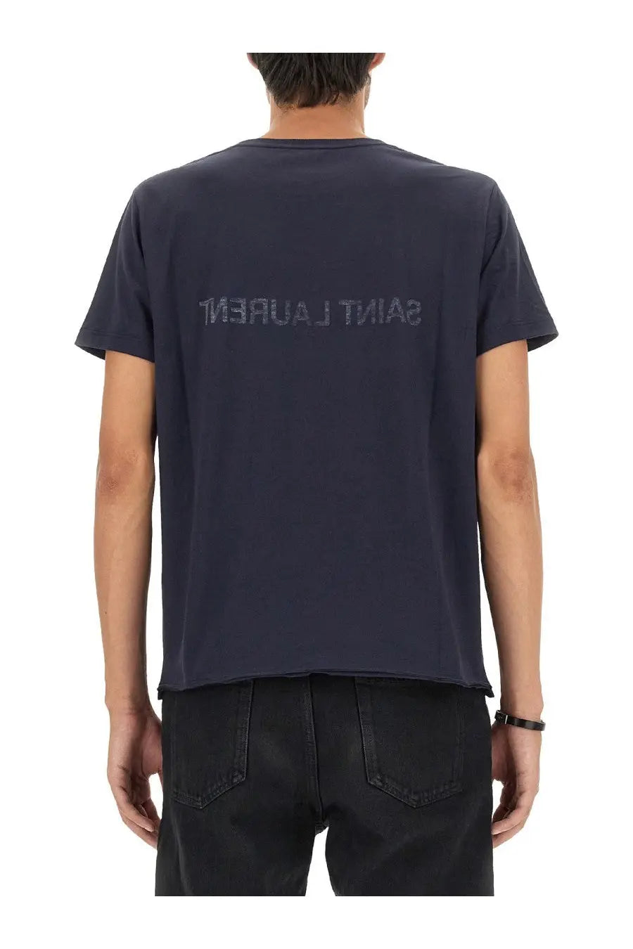 Saint Laurent Men's Inverted Shirt Blue, view 3
