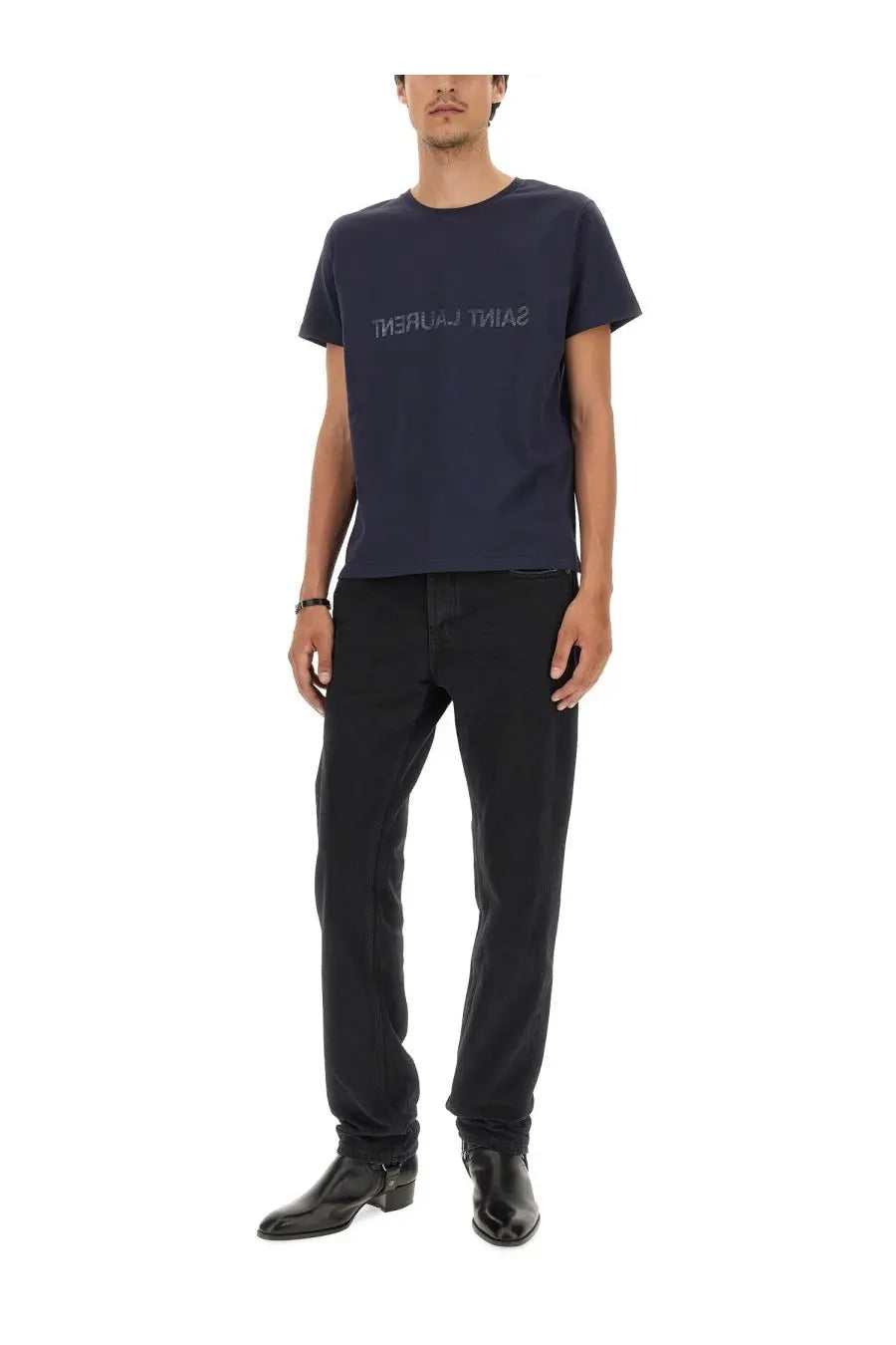 Saint Laurent Men's Inverted Shirt Blue, view 2
