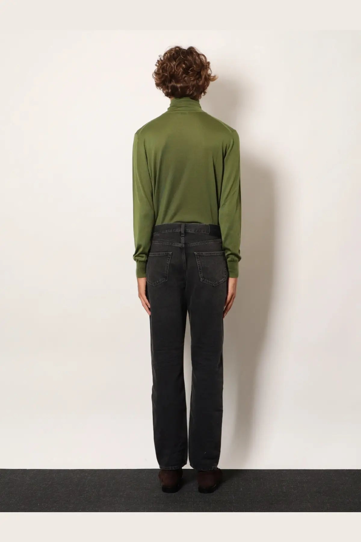 Saint Laurent Men's Long Mick Black Denim Trousers Black, view 3