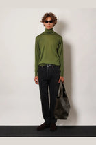 Saint Laurent Men's Long Mick Black Denim Trousers Black, view 2