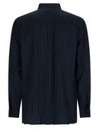 Saint Laurent Men's Viscose Striped Shirt Blue, view 2