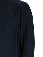 Saint Laurent Men's Viscose Striped Shirt Blue, view 3