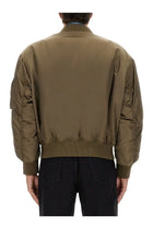 Saint Laurent Men's Water Repellent Bomber Jacket Green, view 3