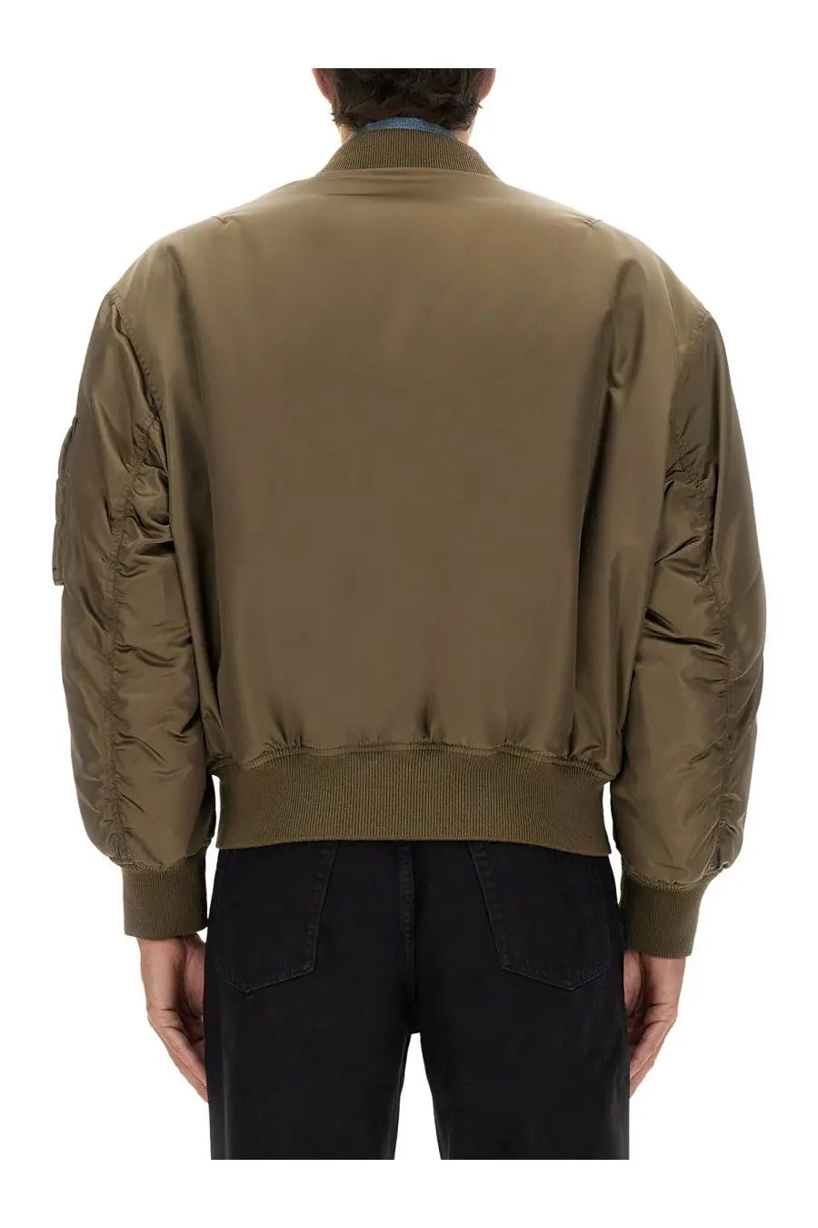 Saint Laurent Men's Water Repellent Bomber Jacket Green, view 3
