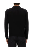 Saint Laurent Men's Wool Polo Black, view 3