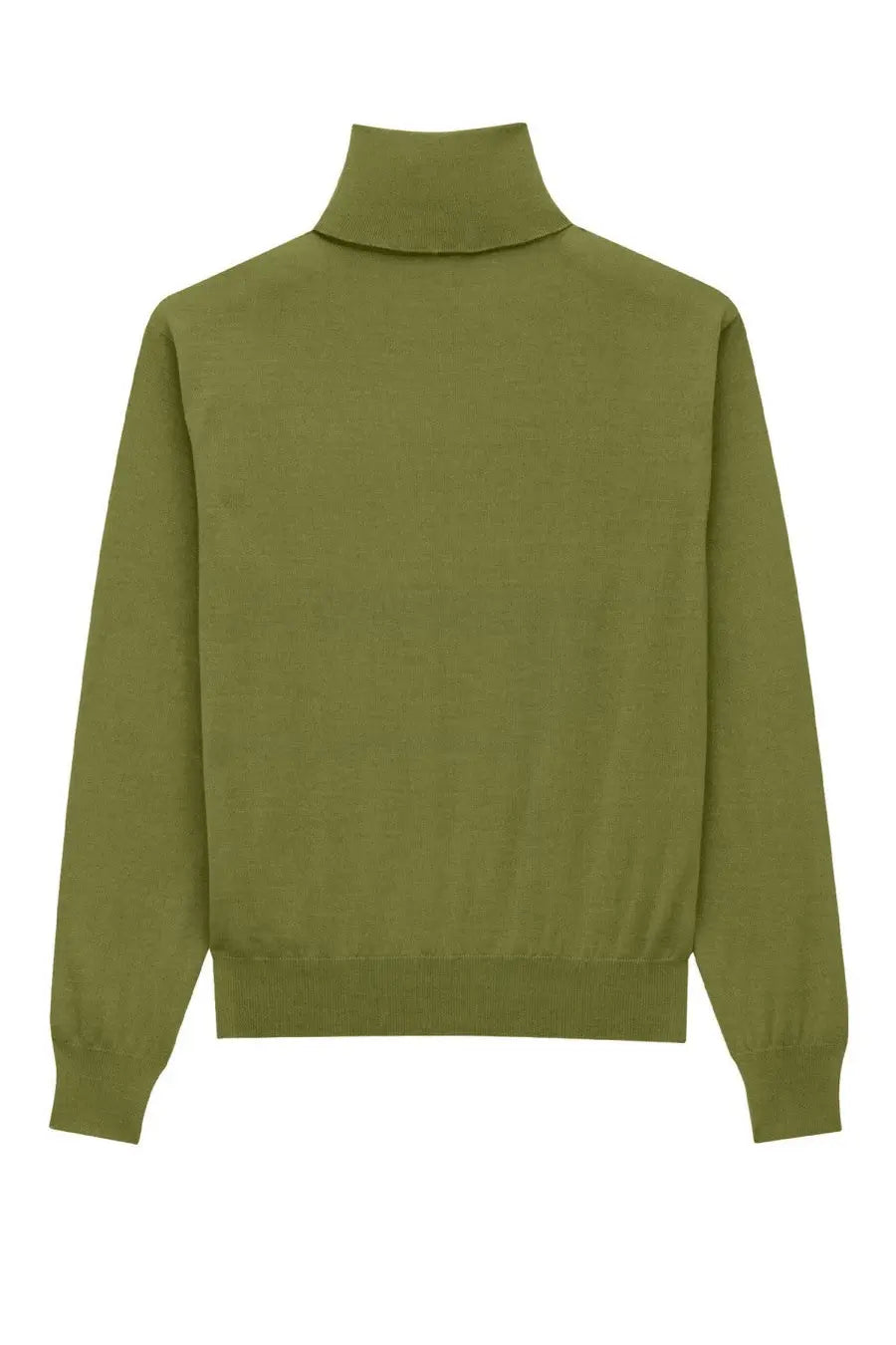Saint Laurent Men's Wool and Silk Turtleneck Green, view 6