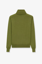 Saint Laurent Men's Wool and Silk Turtleneck Sweater Green, view 4