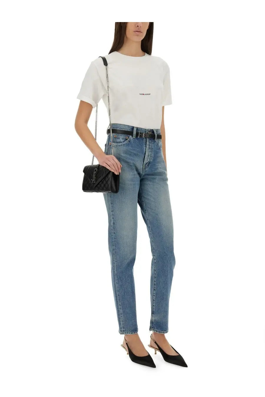 Saint Laurent Women's Boyfriend Shirt White, view 2