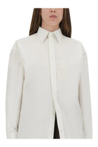 Saint Laurent Women's Cassandre Cotton Poplin Shirt White, view 4