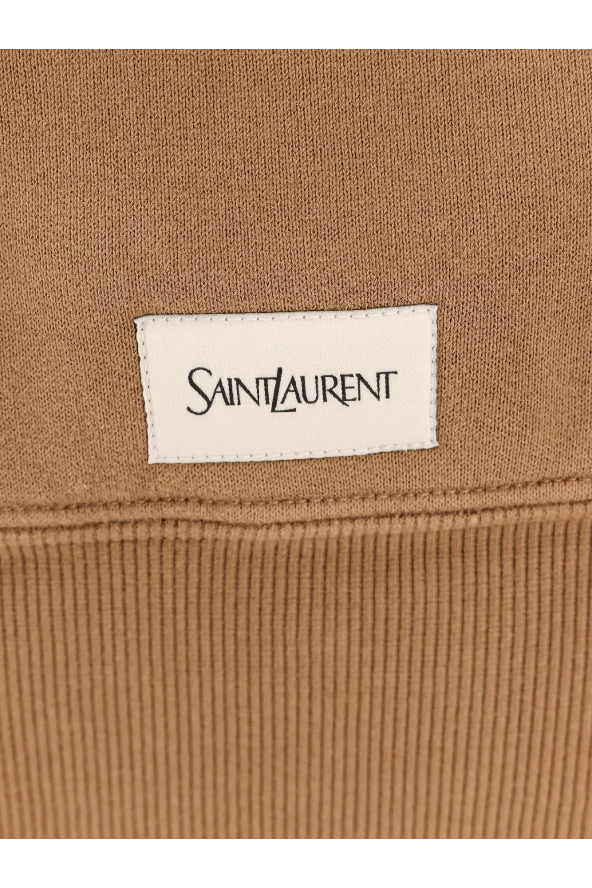 Saint Laurent Women's Certified Cotton Sweatshirt Brown, view 3