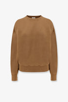 Saint Laurent Women's Certified Cotton Sweatshirt Brown
