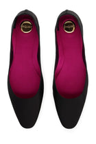 Saint Laurent Women's Crepe Satin Ballet Flats Lou Black, view 3