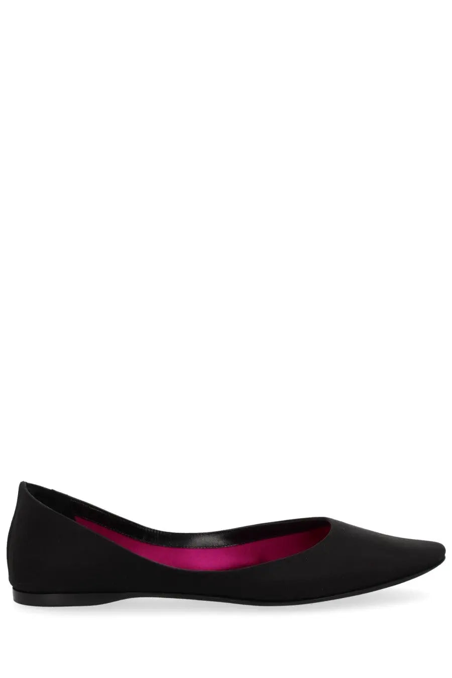 Saint Laurent Women's Crepe Satin Ballet Flats Lou Black