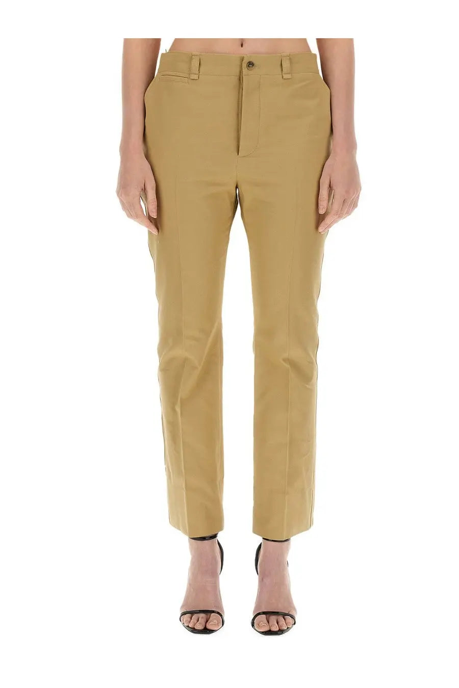 Saint Laurent Women's Drill Pants Beige