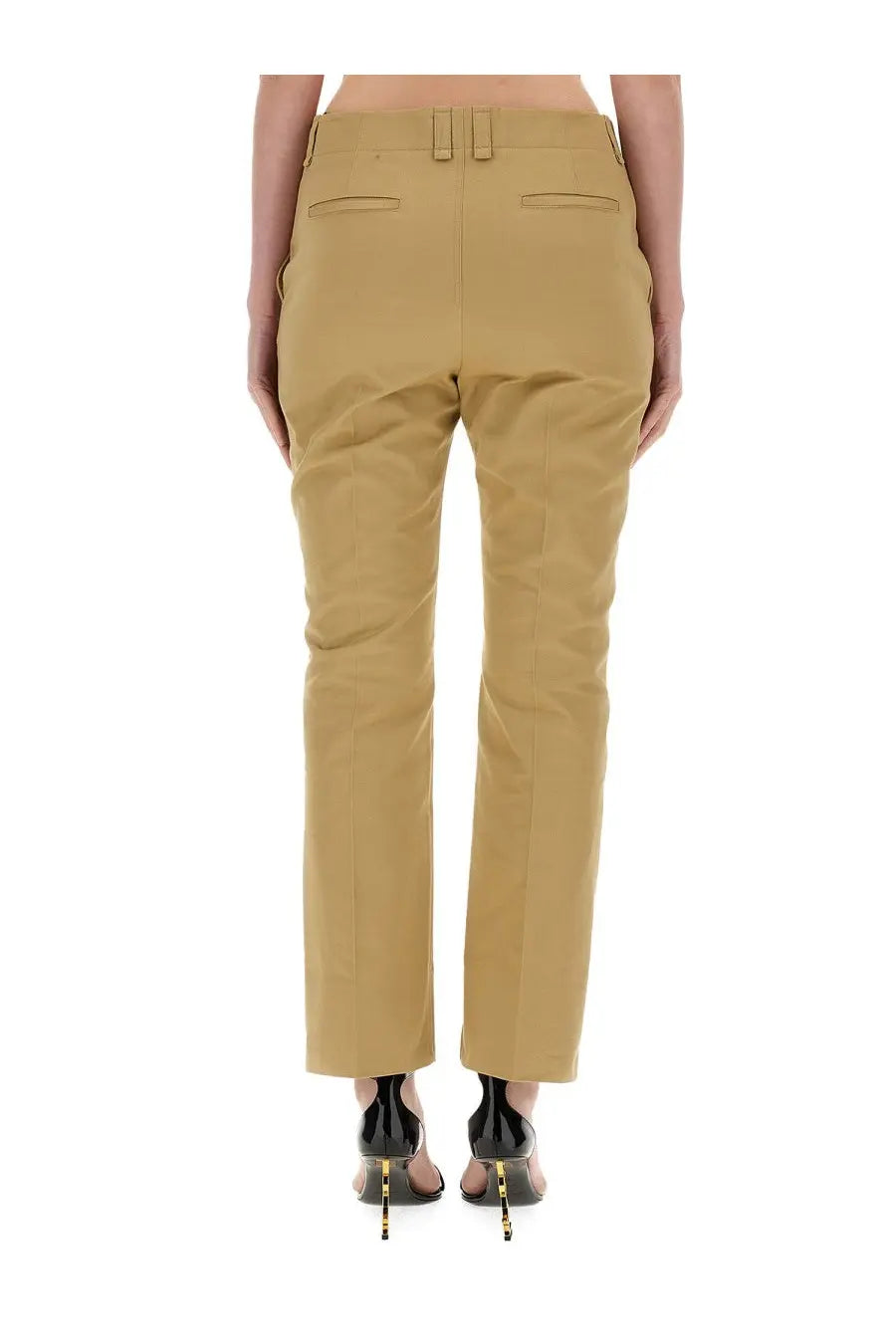 Saint Laurent Women's Drill Pants Beige, view 3
