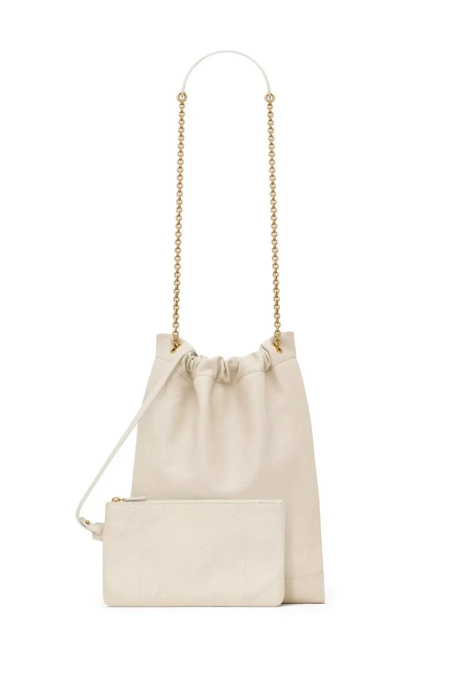 Saint Laurent Women's Jamie Ponchon Bag White, view 2