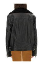 Saint Laurent Women's Leather Biker Jacket Black, view 3