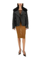 Saint Laurent Women's Leather Biker Jacket Black, view 2