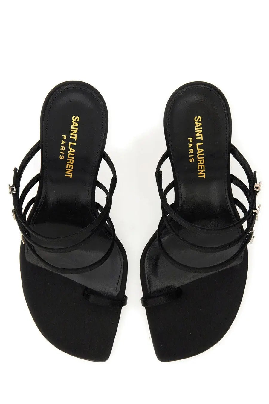 Saint Laurent Women's Leather Sandal Black, view 5