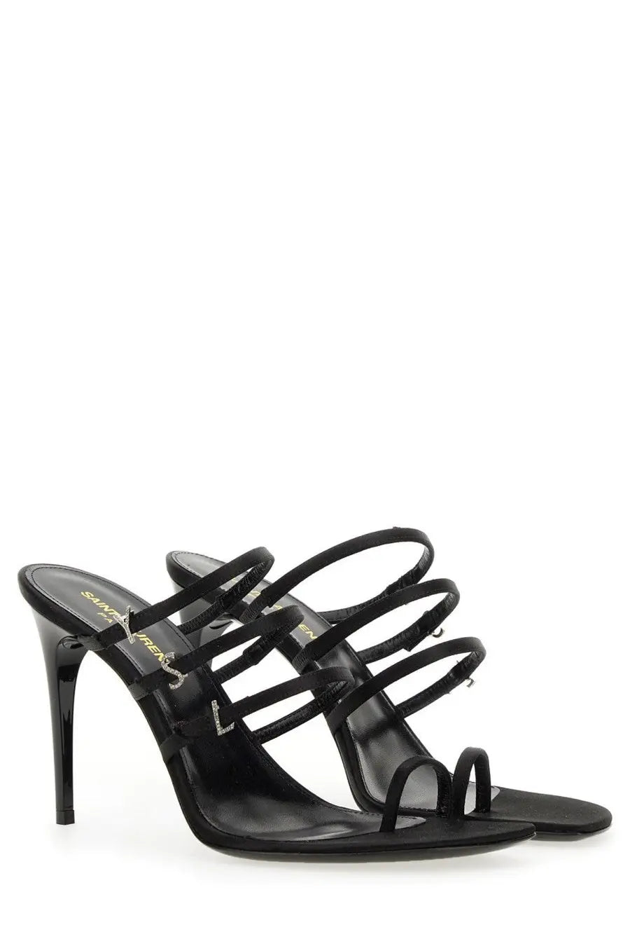 Saint Laurent Women's Leather Sandal Black, view 2