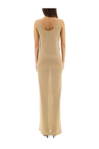 Saint Laurent Women's Lurex Knit Dress Gold, view 3