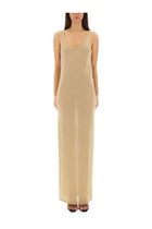 Saint Laurent Women's Lurex Knit Dress Gold