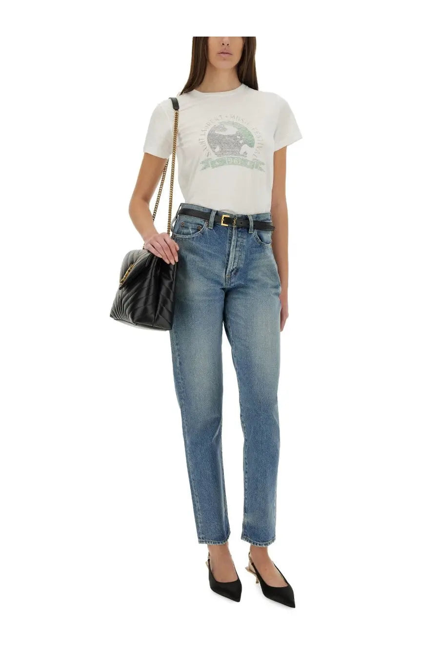 Saint Laurent Women's Music Festival Shirt Beige, view 2