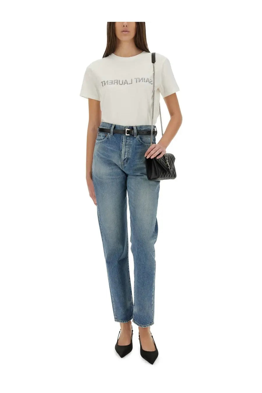 Saint Laurent Women's Saint Laurent Reverse Shirt White, view 2