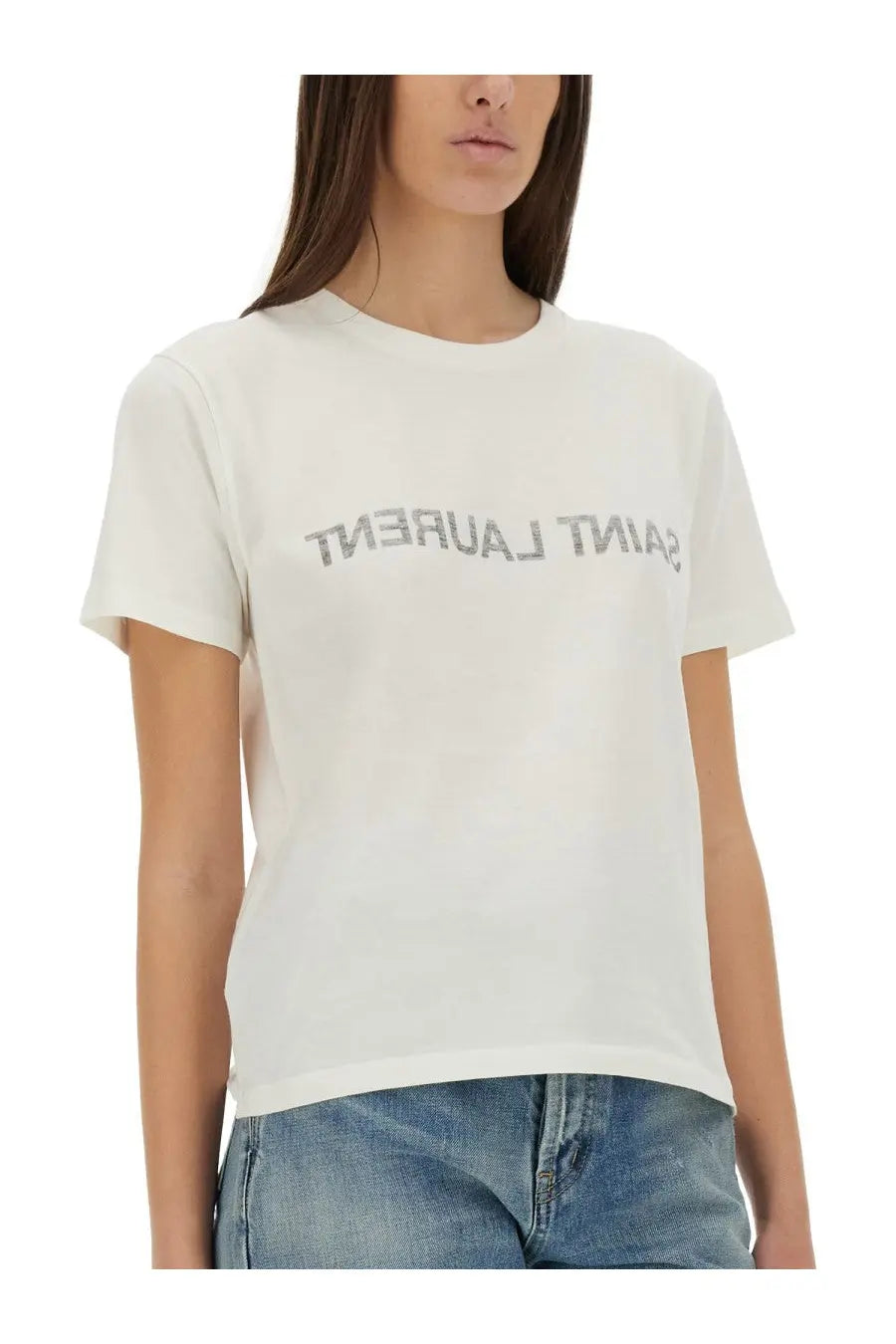 Saint Laurent Women's Saint Laurent Reverse Shirt White, view 4
