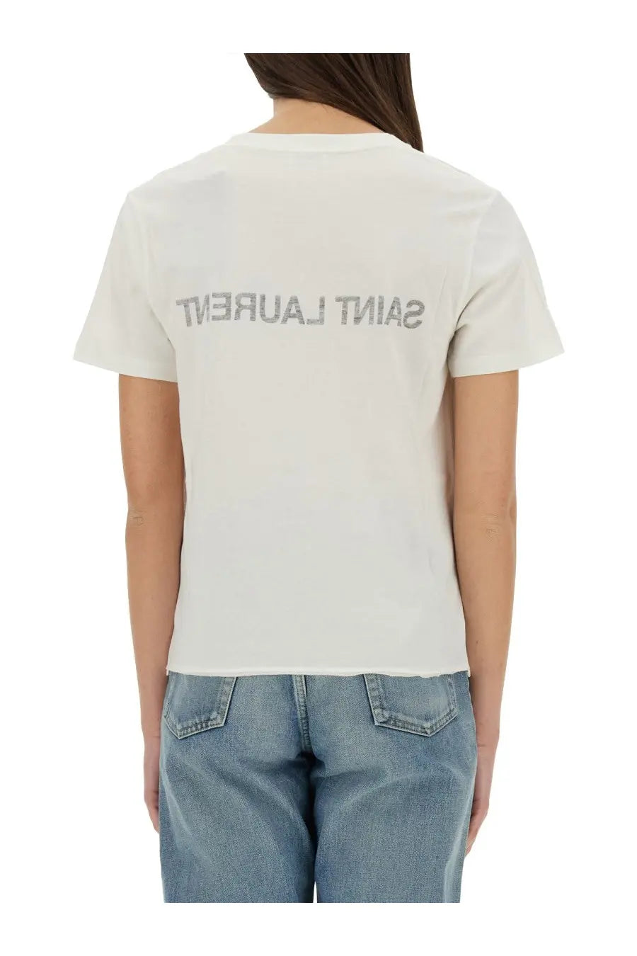 Saint Laurent Women's Saint Laurent Reverse Shirt White, view 3