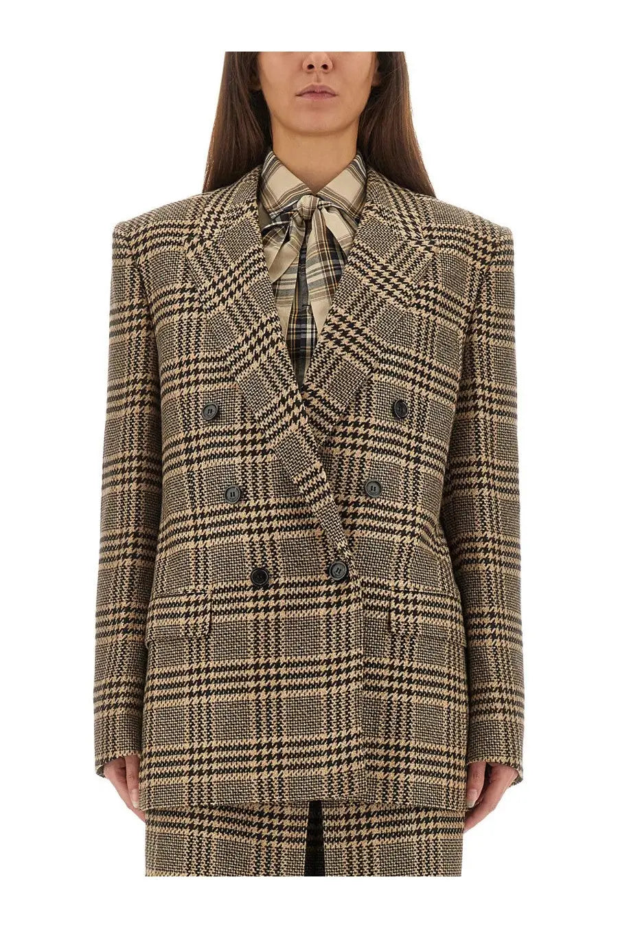Saint Laurent Women's Silk and Cashmere Jacket Beige