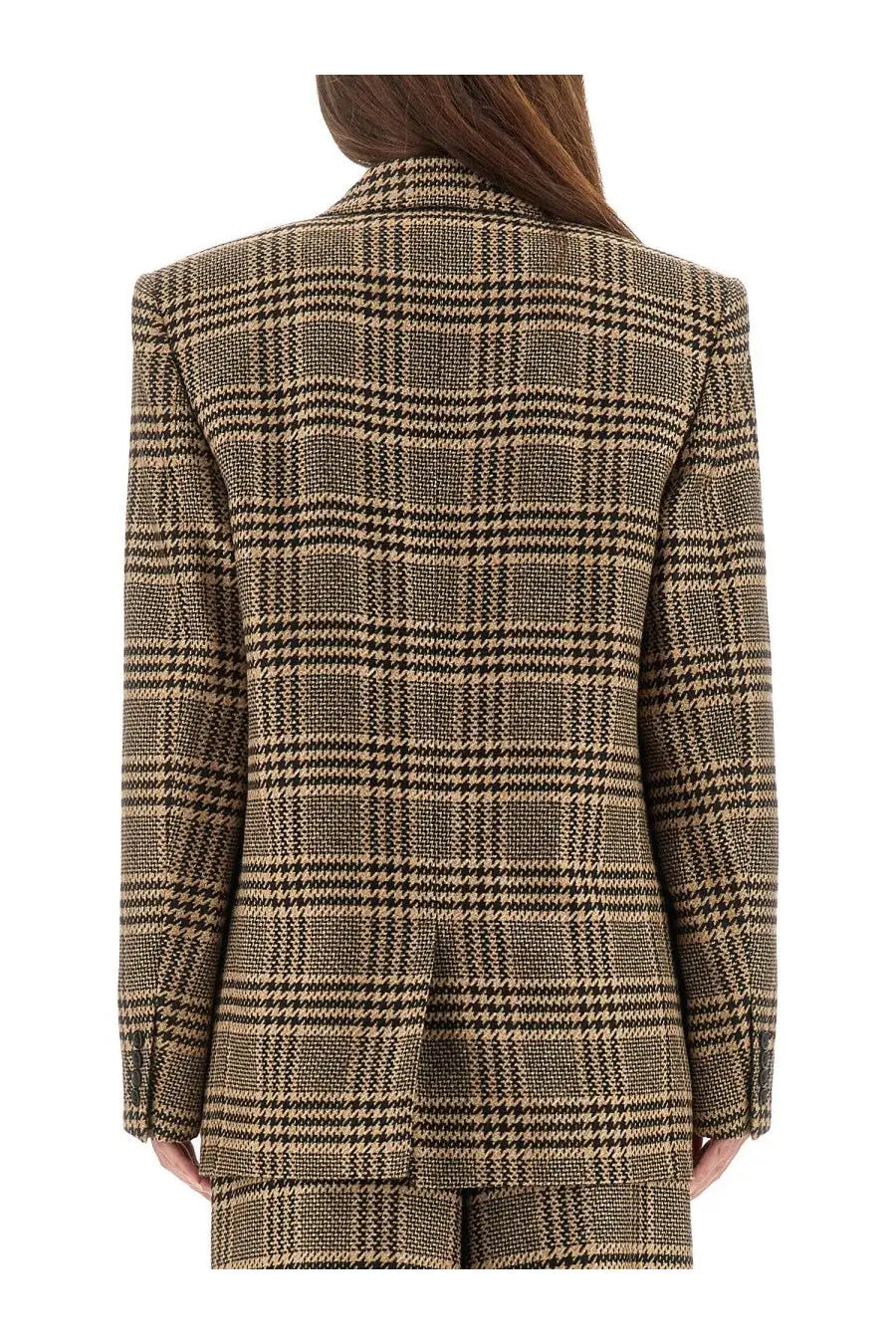 Saint Laurent Women's Silk and Cashmere Jacket Beige, view 3