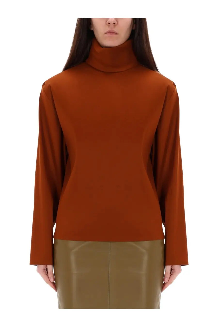 Saint Laurent Women's Silk Top Red, view 4