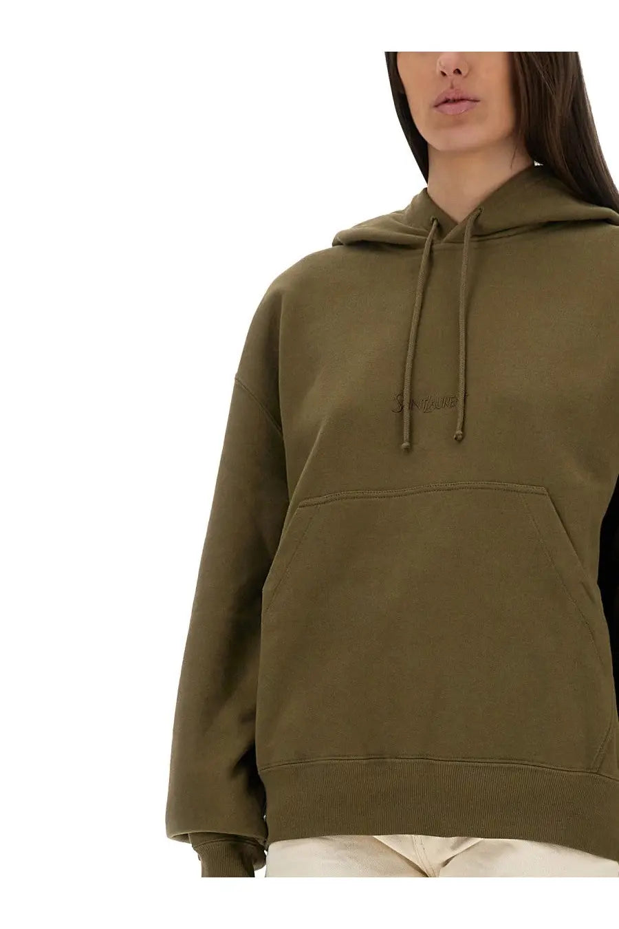 Saint Laurent Women's Sweatshirt Green, view 3