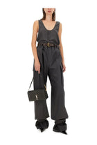 Saint Laurent Women's Tank Top Henley Grey, view 5