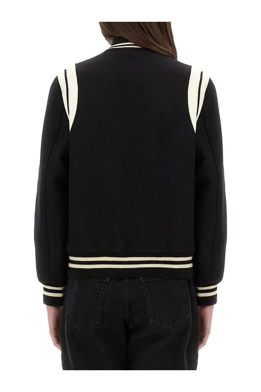 Saint Laurent Women's Teddy in Wool Black, view 3