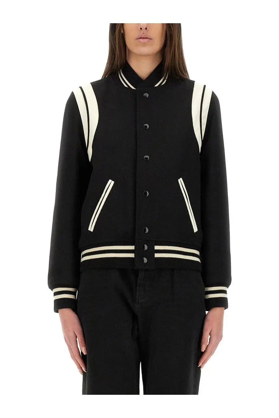 Saint Laurent Women's Teddy in Wool Black