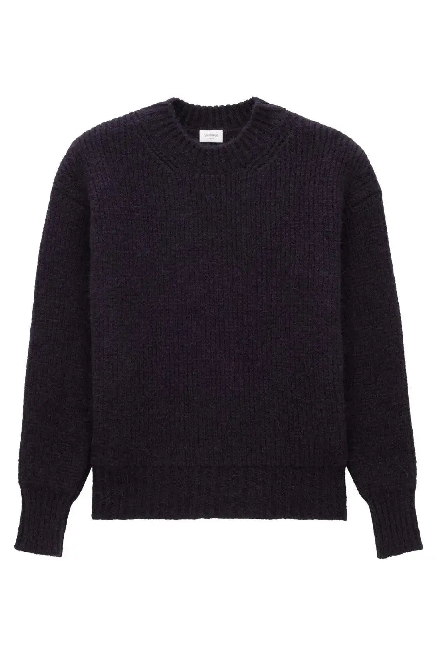 Saint Laurent Women's Thick Knit Pullover Blue