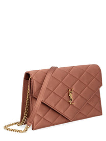 Saint Laurent Women's Wallet with Chain Paris Pink, view 3