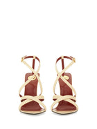 Saint Laurent Women's Wedge Sandal Beige, view 4