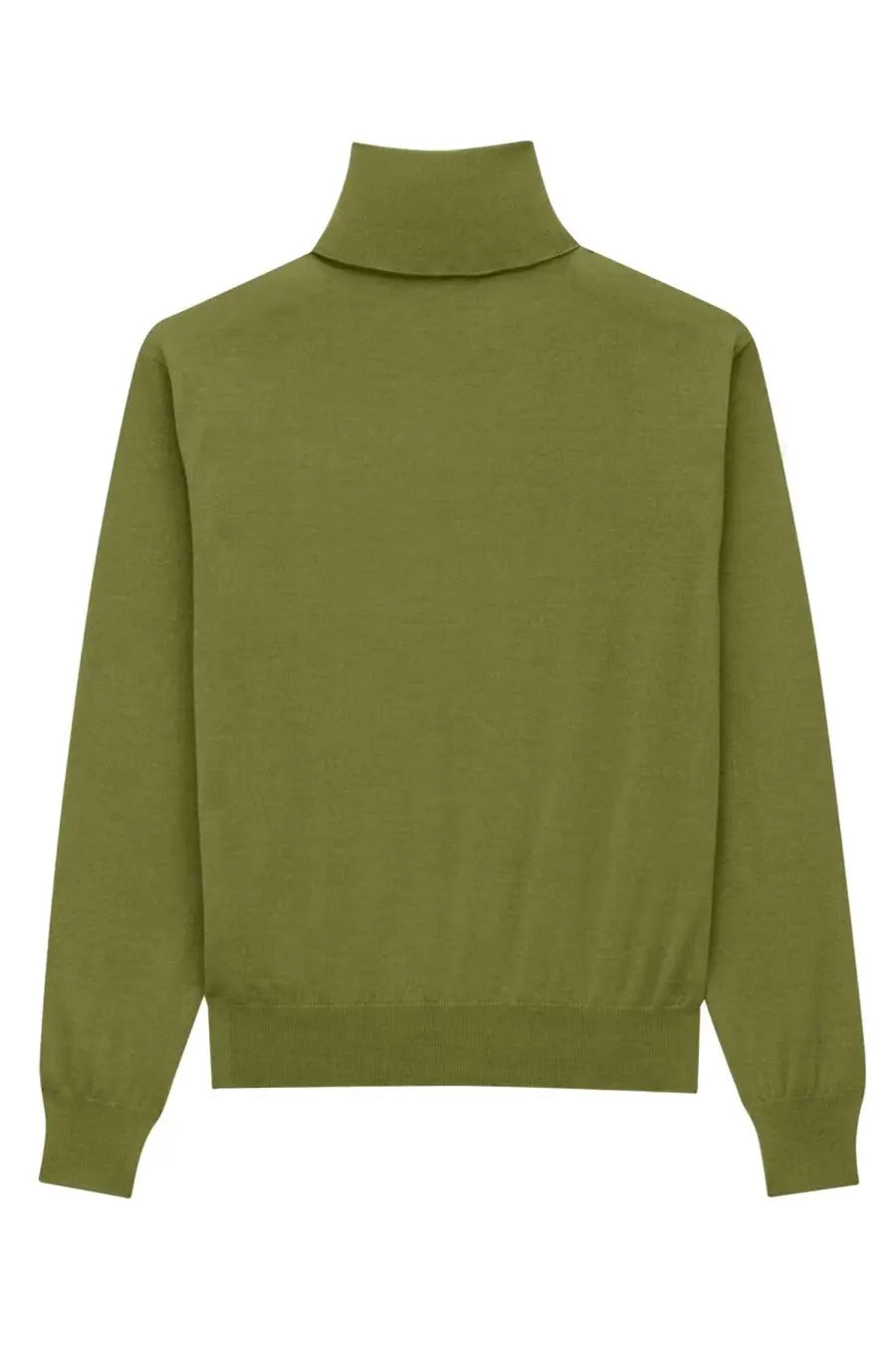 Saint Laurent Women's Wool and Silk Turtleneck Pullover Green, view 2