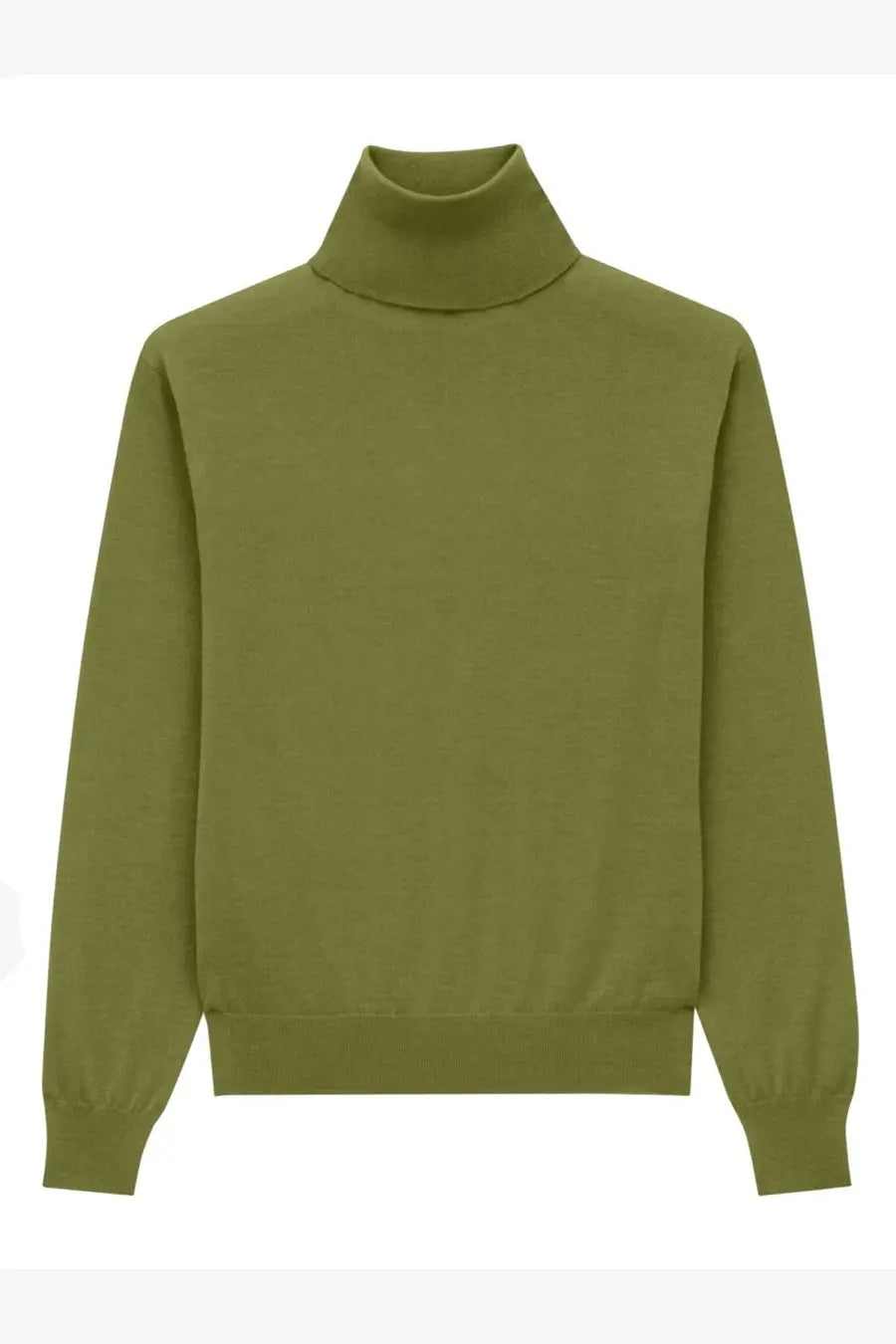 Saint Laurent Women's Wool and Silk Turtleneck Pullover Green